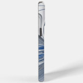 Abstract Blauw Grijs Waterverf Fractal Art Flower Case-Mate iPhone Case (Achterkant / Rechts)