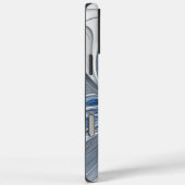 Abstract Blauw Grijs Waterverf Fractal Art Flower Case-Mate iPhone Case (Achterkant / Rechts)