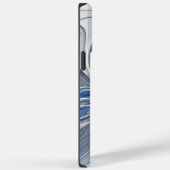 Abstract Blauw Grijs Waterverf Fractal Art Flower Case-Mate iPhone Case (Achterkant / Rechts)