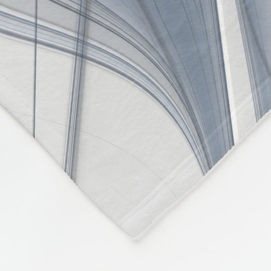 Abstract Blauw Grijs Waterverf Fractal Art Flower Fleece Deken (Hoek)