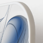 Abstract Blauw Grijs Waterverf Fractal Art Flower Pickleball Paddle (Links Detail)