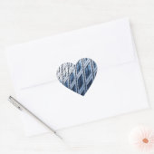 Abstract blauw grijs Windows Hart Sticker (Envelop)