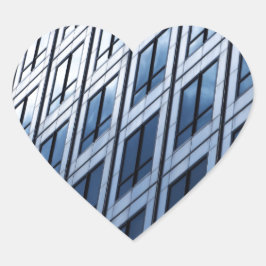 Abstract blauw grijs Windows Hart Sticker