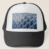 Abstract blauw grijs Windows Trucker Pet (Voorkant)