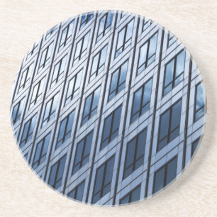 Abstract blauw grijs Windows Zandsteen Onderzetter