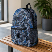 Abstract Blauw Grijs Zwart Fractaal