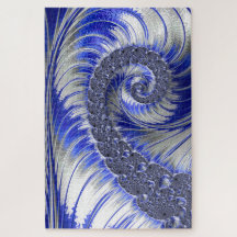 Abstract Blauw Grijze Spiral Fractal