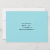 Abstract Blauw Groen Bladeren Post Huwelijksuitnod Kaart (Achterkant)