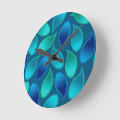 Abstract blauw groen blauwgroen vredesoekregendrup ronde klok (Hoek)