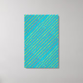 abstract blauw-groen diagonaal canvas afdruk (Voorkant)