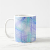 Abstract Blauw Groen Fractal Koffiemok (Links)