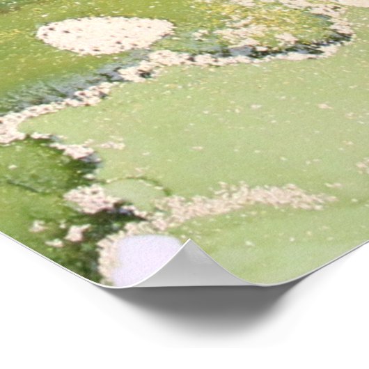 Abstract Blauw Groen Gold Poster (Hoek)