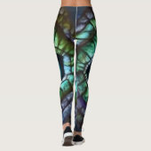Abstract blauw groen oog leggings (Achterkant)