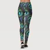 Abstract Blauw Groen Oog Leggings (Achterkant)