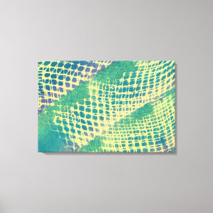 Abstract Blauw Groen Paars Patroon Canvas Prints
