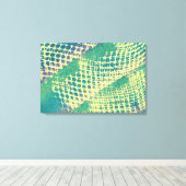Abstract Blauw Groen Paars Patroon Canvas Prints (Insitu (Houten vloer))