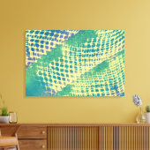 Abstract Blauw Groen Paars Patroon Canvas Prints (Insitu (Woonkamer))