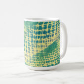Abstract Blauw Groen Paarse Patroon Mokken (Voorkant rechts)