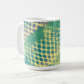 Abstract Blauw Groen Paarse Patroon Mokken (Voorkant links)