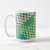 Abstract Blauw Groen Paarse Patroon Mokken (Links)