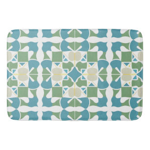 Abstract Blauw Groen Patroon Voor Stijlvolle Inter Badmat