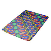 Abstract blauw groen rood badmat (Gekanteld)