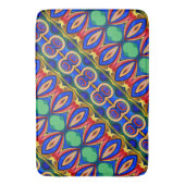 Abstract blauw groen rood badmat (Voorkant Verticaal)