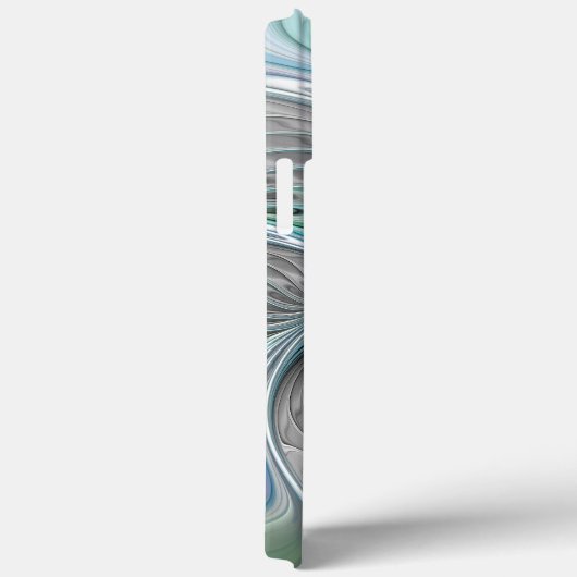 Abstract blauw groen vlinder fractal Art Monogram Case-Mate iPhone Case (Achterkant / Rechts)