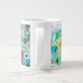 Abstract blauw grote koffiekop (Achterkant)