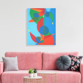 Abstract Blauw Harmonieus Canvasprint Canvas Afdruk (Insitu (Woonkamer))