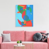 Abstract Blauw Harmonieus Canvasprint Canvas Afdruk (Insitu (Woonkamer))