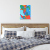 Abstract Blauw Harmonieus Canvasprint Canvas Afdruk (Insitu (Slaapkamer))