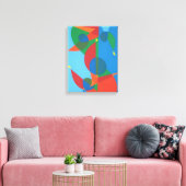 Abstract Blauw Harmonieus Canvasprint Canvas Afdruk (Insitu (Woonkamer))