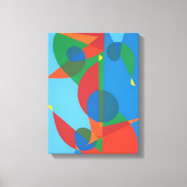 Abstract Blauw Harmonieus Canvasprint Canvas Afdruk
