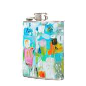 Abstract blauw heupfles (Links)