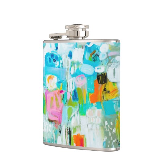 Abstract blauw heupfles (Links)