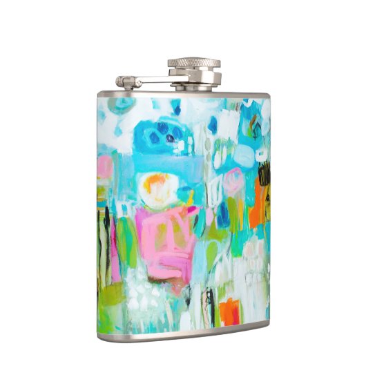 Abstract blauw heupfles (Rechts)