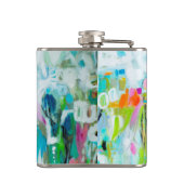 Abstract blauw heupfles (Achterkant)