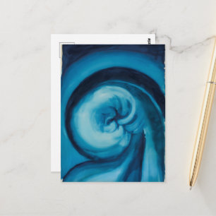 Abstract Blauw I Georgia O'Keeffe Briefkaart