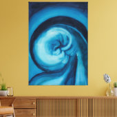 Abstract |Blauw I | Georgia O'Keeffe Canvas Afdruk (Insitu (Woonkamer))