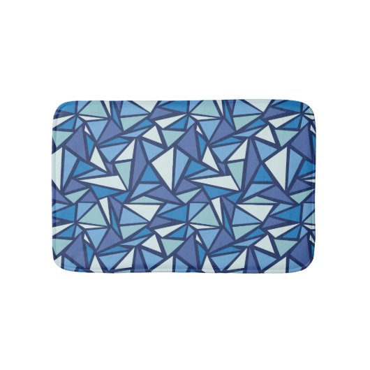 Abstract blauw ICS-patroon Badmat (Voorkant)