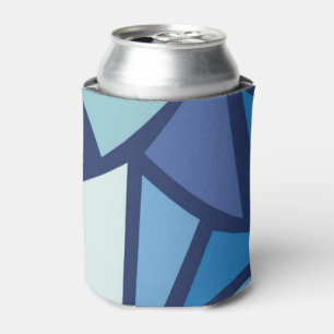 Abstract blauw ICS-patroon Blikjeskoeler