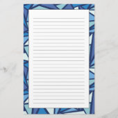 Abstract blauw ICS-patroon Briefpapier (Voorkant)