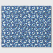 Abstract blauw ICS-patroon Cadeaupapier (Vlak)