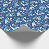 Abstract blauw ICS-patroon Cadeaupapier (Hoek)