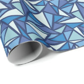 Abstract blauw ICS-patroon Cadeaupapier (Rol Hoek)