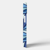 Abstract blauw ICS-patroon Case-Mate iPhone Case (Achterkant / Rechts)