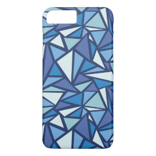 Abstract blauw ICS-patroon Case-Mate iPhone Case