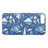 Abstract blauw ICS-patroon Case-Mate iPhone Case (Achterkant (Horizontaal))