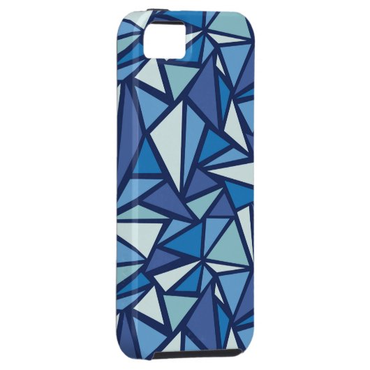 Abstract blauw ICS-patroon Case-Mate iPhone Case (Back/Rechts)